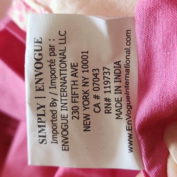 Simply Envogue Sweet Whisper retro pink white floral print ruffle apron cute NWT - Picture 9 of 12